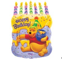 Pooh Cake With Candles维尼蛋糕   