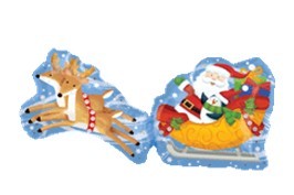 Santa and Sleigh圣诞老人鹿拉车 