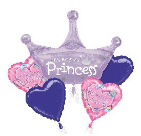 Birthday Princess Crown公主皇冠气球束